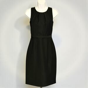 T Tahari Black Sleeveless Sheath Dress Size 4 Knee Length Career Office NWT